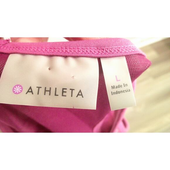 Athleta Women's Large Berry Pink Tinker Tank Top, Racerback Paisley Print - Picture 5 of 7